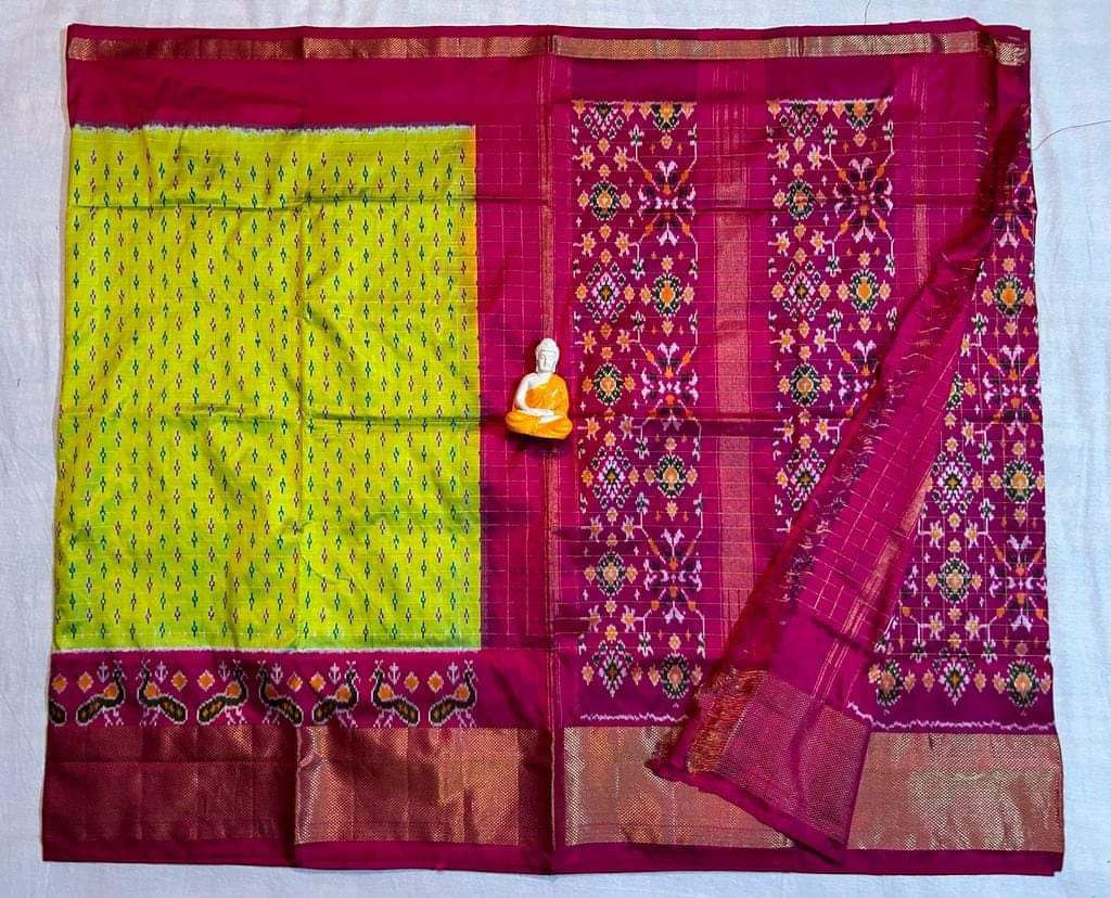Designer Twill Ikkat & Dola Silk Saree