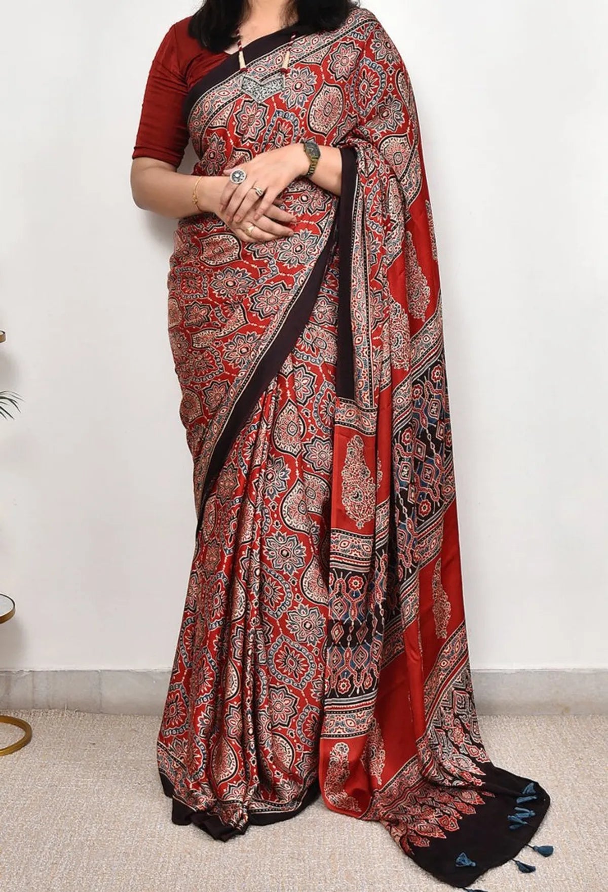Dola Silk Pochampally Modern Printed Saree