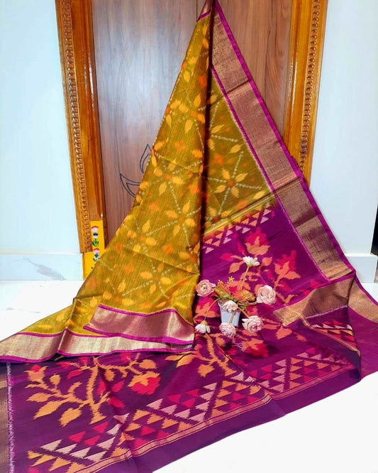Pochampally Printed Designer Dola Silk Saree