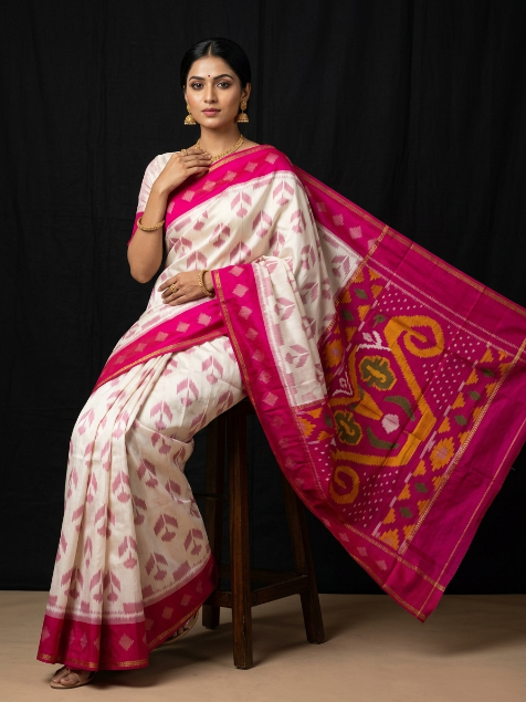 Pochampally Ikkat Pattu Silk Saree