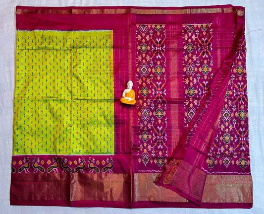 Designer Twill Ikkat & Dola Silk Saree
